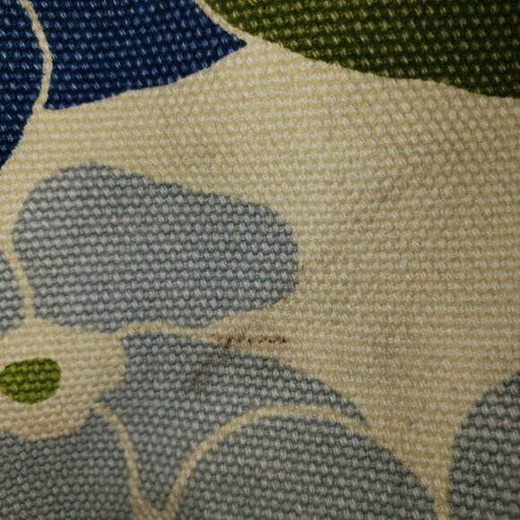 Fossil Floral Leather Blue Metal Womens Handbag Purse Pre-Owned - Picture 8 of 13